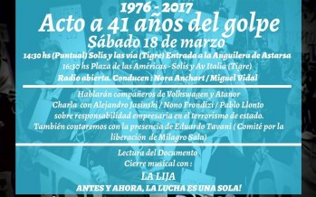 Acto a 41 años del último golpe cívico y militar