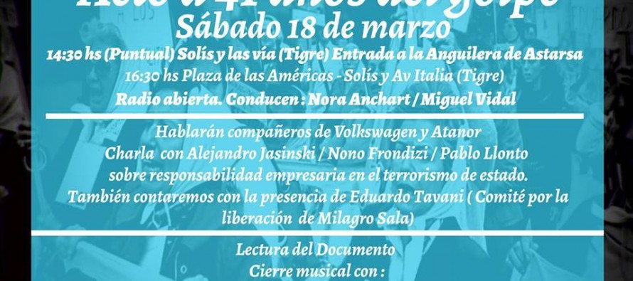 Acto a 41 años del último golpe cívico y militar