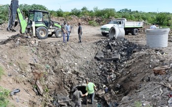 Obras hidráulicas en el barrio Presidente Perón