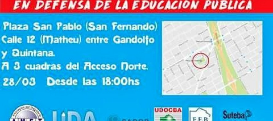 ‘Gran peña de los trabajadores en defensa de la educación pública’ en la Plaza San Pablo
