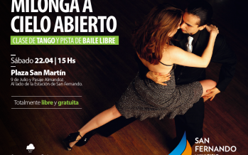 Llega la “Milonga a Cielo Abierto” a la plaza San Martín