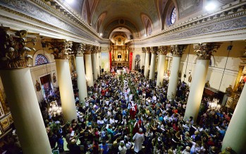 Se realizó la Misa de Ramos en la Parroquia Aránzazu