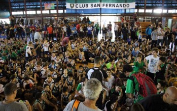 Encuentro de mini basquet en el Club San Fernando