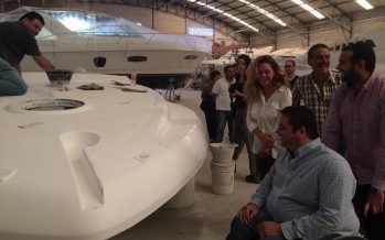 El ministro de Trabajo Jorge Triaca recorrió dos empresas locales junto a Agustina Ciarletta