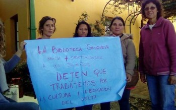 Vecinos del Delta fueron hasta la Quinta El Ombú en reclamo por un espacio para la Biblioteca Genoveva