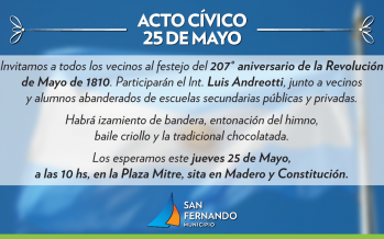 Mañana se celebrará el Día de la Patria en la Plaza Mitre