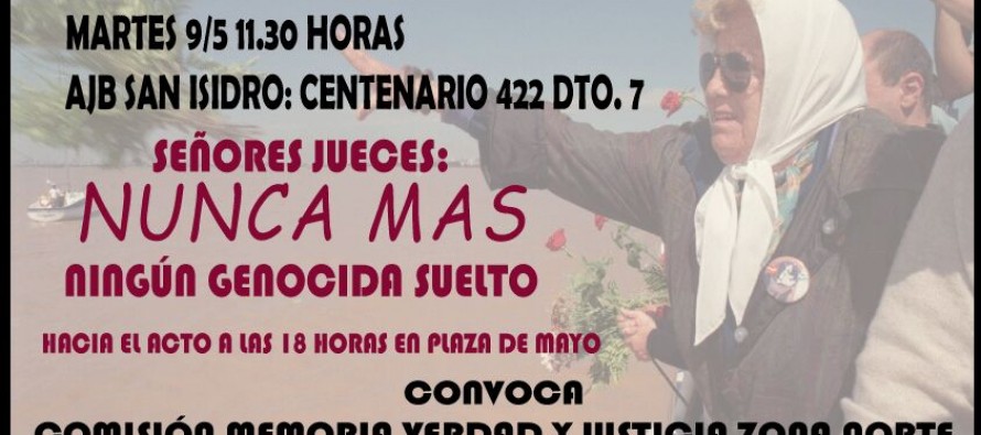 La Comisión por la Memoria Zona Norte convoca a una conferencia de prensa previo al acto en Plaza Lavalle