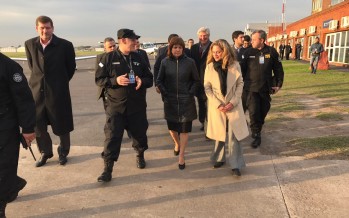 La ministra Patricia Bullrich visitó el Aeropuerto Internacional de San Fernando