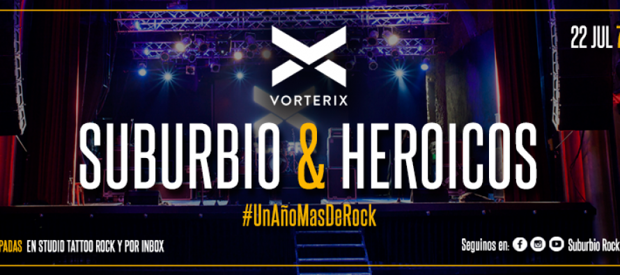 Suburbio Rock se presentará junto a Heroicos Sobrevivientes en el Teatro Vorterix