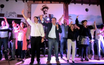 Gustavo Aguilera presentó la lista de Cumplir acompañado por Juan Manuel Abal Medina