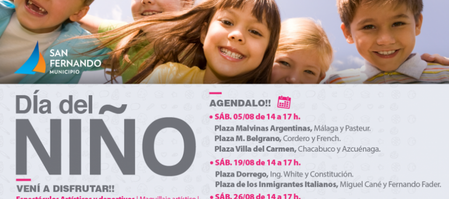 Actividades por el “Mes del Niño” en las plazas de nuestra ciudad | San ...
