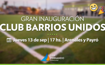 Hoy se inaugura el Club ‘Barrios Unidos’