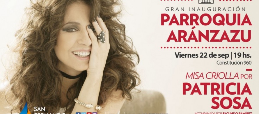 El viernes se inaugura la restauración de la Parroquia Aránzazu con una misa criolla de Patricia Sosa