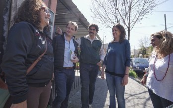 La ministra Carolina Stanley participó del timbreo de Cambiemos en Virreyes