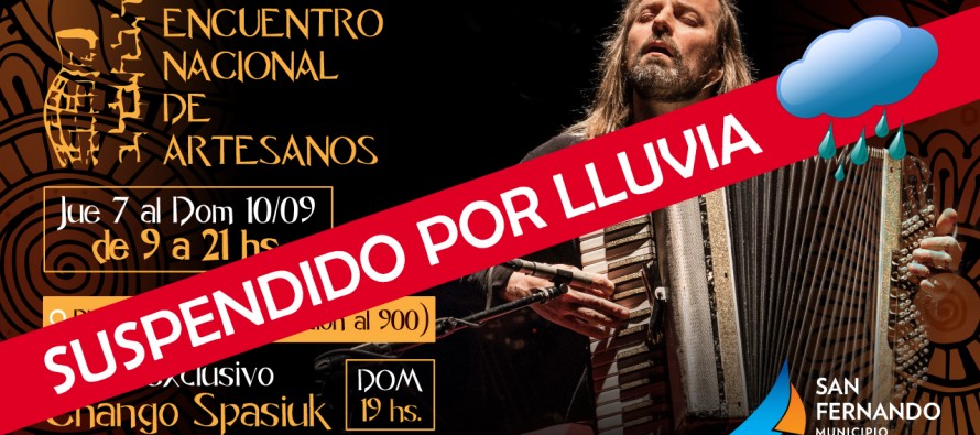 El show del Chango Spasiuk en Plaza Mitre se suspendió por lluvia