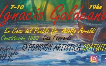 Ignacio Galdeano expone su arte en la Casa del Pueblo Dr Adolfo Arnoldi