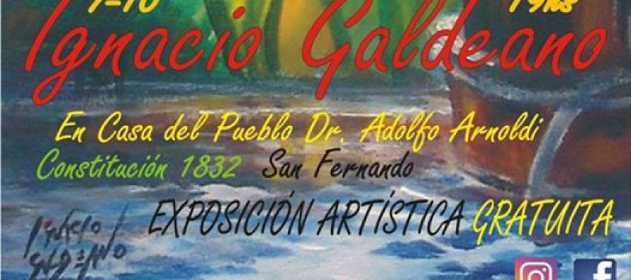 Ignacio Galdeano expone su arte en la Casa del Pueblo Dr Adolfo Arnoldi