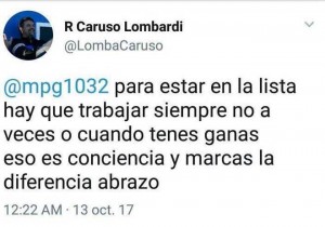 Caruso le responde a Matías