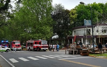 Incendio en Libertador y Guido Spano