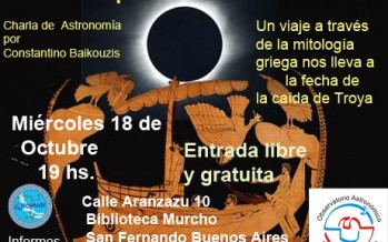Charla astronómica sobre «Un eclipse solar en la Odisea» en la Biblioteca Mucho