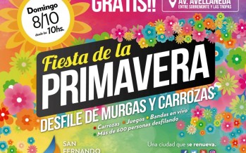 Fiesta de la primavera: desfile de murgas y carrozas por Avenida Avellaneda
