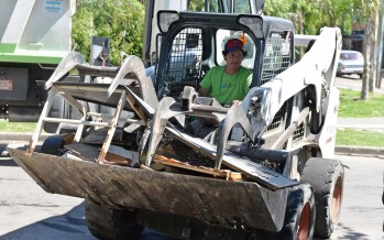 Operativo de limpieza en el barrio Santa Rosa