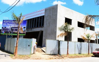 Avanza la construcción del nuevo edificio de Tránsito en Acceso y Urquiza