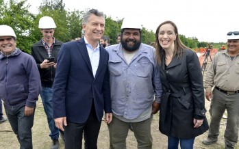 Visita relámpago de Macri y Vidal a nuestra ciudad para recorrer el zanjón Fate