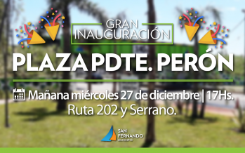 Hoy se inaugura la plaza del barrio Presidente Perón