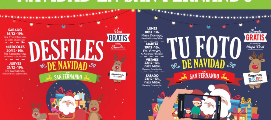 Desfiles de Navidad y “Tu foto con Papá Noel” en nuestra ciudad