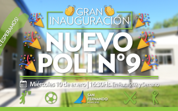 Mañana se inaugura el Polideportivo 9 del barrio Presidente Perón