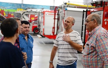 Funcionarios saludaron a vecinos y trabajadores por el año nuevo