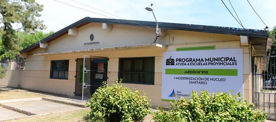Obras de refacción del Jardín de Infantes N° 910 del barrio Villa del Carmen