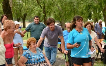 Juan Andreotti visitó las colonias de la Tercera Edad en el Polideportivo N°3