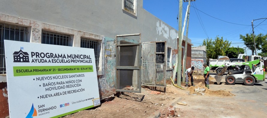 Renovación de las veredas de la Escuela N° 21