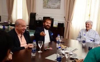 Andreotti se reunió con Eugenio Sangregorio, candidato a diputado italiano
