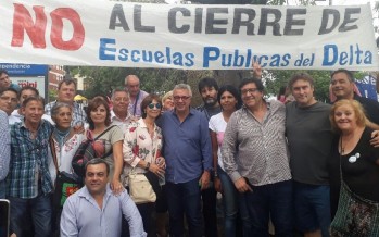 El cierre de las escuelas del Delta estuvo presente en la marcha del 21F