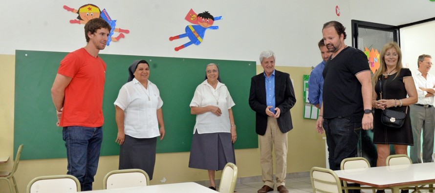 Andreotti participó del acto del inicio de clases en la Escuela ‘San Rafael’