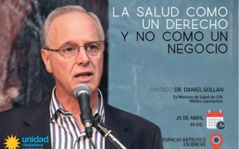 Charla del ex ministro de Salud Daniel Golán en el espacio artístico´En Breve´