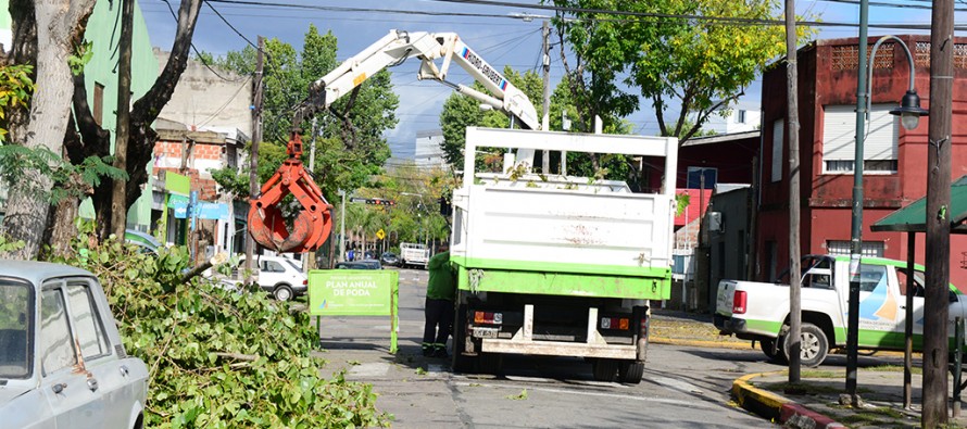 Tareas preventivas realizadas por el área de emergencias del municipio ante el fuerte temporal