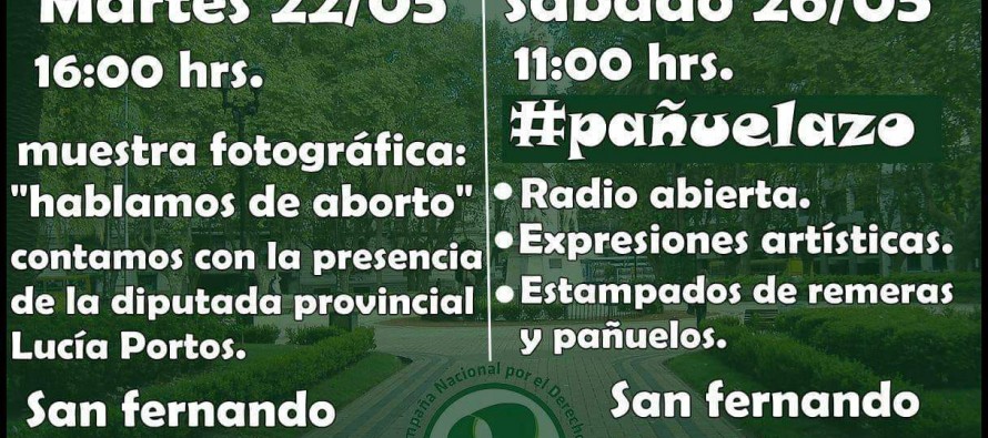 “Semana Verde en San Fernando”: muestra fotográfica, charla y radio abierta para hablar sobre aborto