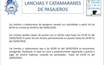 Paro de lanchas colectivas