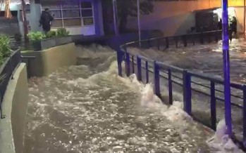 El temporal se sintió fuerte en las inmediaciones de la Estación Virreyes