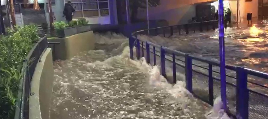 El temporal se sintió fuerte en las inmediaciones de la Estación Virreyes