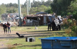 Toma en San Jorge piedras