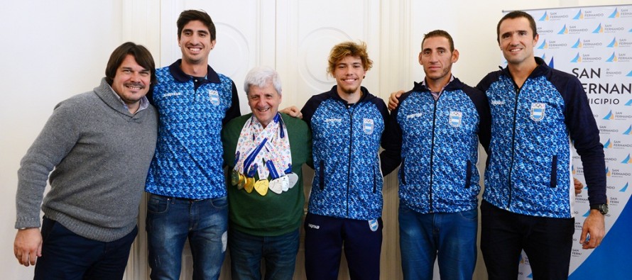 Andreotti recibió a los remeros de nuestra ciudad que obtuvieron medallas en los Juegos ODESUR