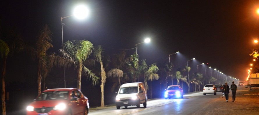 Nuevas luminarias LED sobre Ruta 197