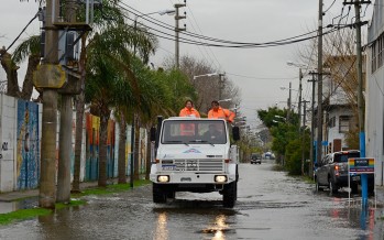Sudestada: tareas preventivas en los barrios Alsina, Alvear, Infico y Adalguiza
