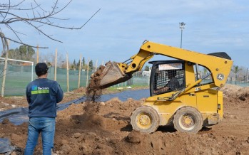 Se inició la construcción de un espacio cerrado en el Poli N°2 para la práctica de básquet, vóley y patín artístico
