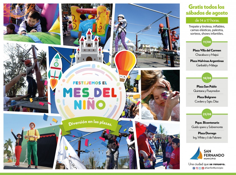 Los festejos por el ‘Mes del Niño’ llegan a las plazas Villa del Carmen ...